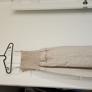 Reformation Womens Black Mile Linen Midi Dress